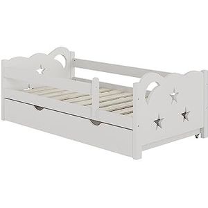 Oskar Store Kinderbed ""Jessica"", Wit, 146 x 53 cm met lade, zonder matras