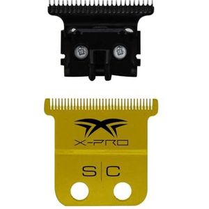 Stylecraft X-PRO Precision Mes in Goud Titanium + THE ONE Mes voor Tondeuse, Vervangmes voor Trimmer, Origineel Accessoire, Compatibel met Gamma+ en Stylecraft