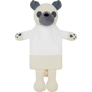 Warmwaterkruik met dierlijke fleece hoes 1 of 2 liter inhoud natuurlijk rubber lange warmwaterkruik pluche schattig dier hoes gezellige geschenken (Multi mops)