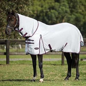 2023 Weatherbeeta Comfitec Essential Mesh II Combo Neck - White/Marron/Grey Weatherbeeta Size - 6FT 0