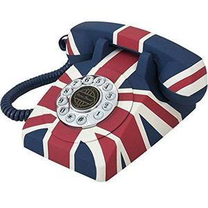 Telefoon Britse Rijst Vlag Telefoon Opnieuw kiezen Retro Telefoon Kantoor Europese Antieke Thuis Vaste Telefoon Vaste lijn