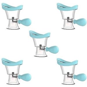 5 Set Siliconen Eye Wash Cups Ogen Cleaner Ogen Reiniging Schoon Vermoeide Ogen Blauw, 8,2x6,6x4,8 cm