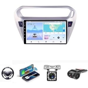Android 13 2 DIN Autoradio Stereo 9 inch Screen voor Peugeot 301 2014-2018 GPS Navigatiesysteem FM AM RDS DAB+ Radio Carplay Android Auto Qualcomm BT 5.0 Dolby DTS(NF-3 8Core 2+32G)