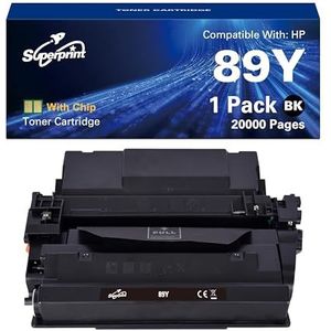 Superprint 89Y Tonercartridge (met chip), compatibel met HP 89A 89X 89Y CF289A CF289X CF289Y toner zwart voor Laserjet Enterprise M507n/dn/X/dng MFP M528dn/f/C/Z