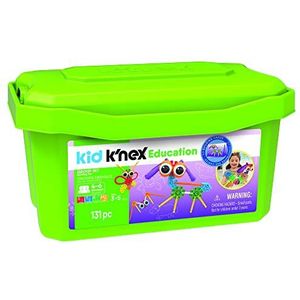 Kid K'NEX | Groepsbouwset | Leuk en kinderen bouwspeelgoed, technisch speelgoed voor creatief spelen, 131-delige leerkit geschikt voor kinderen vanaf 3 jaar | Basic Fun 78750
