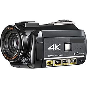 Videocamera-camcorder Videocameracamcorder 4k, ac3 ir Nachtzicht Wifi Digitale Vlogging Camera Professional, Tuber Vlogging Camcorders Full HD Digitale camcorder voor vloggen (Size : Standard)