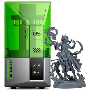 ELEGOO Mars 5 Hars 3D-Printer 4K Zwart-Wit LCD-Scherm, Intelligente Mechanische Sensor, Automatische Waterpasstelling, Snel 3D-Printen met 70mm/h, afdrukformaat 143,43x89,6x150mm³