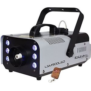 Ibiza - LSM900LED - 900W rookmachine met geïntegreerde RGB LED's en DMX-besturing en afstandsbediening - Zwart
