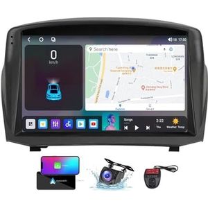 Android 13 QLED Autoradio voor Ford Fiesta Mk 6 2008-2019 - Ingebouwde DSP/Carplay/Android Auto - Camera + DVR - 9 inch 2 Din - Stuurbediening - FM AM RDS DAB Radio - Bluetooth 5.0(NF-6)
