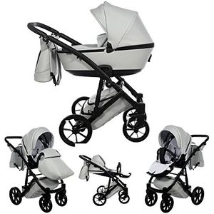 Kinderwagen, Junama Space Eco kunstleren hoezen, configuruerbaar door SaintBaby Silver 01 2-in-1, zonder babyzitje