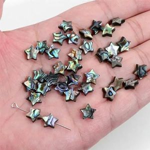 Natuurlijke Abalone Shell Charm Square Drop Heart Shell Hanger Abalone Shell Kralen voor Sieraden Maken Ketting DIY Armband-10 Ster 10mm-1 STKS