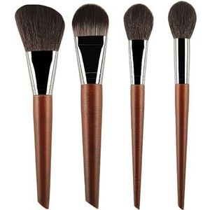 Make-upborstel Houten handvat Synthetische borstel Make-uptool for beginners Cosmet (Size : F-4)