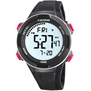 Calypso Herenhorloge digitaal kwarts met kunststof armband K5780/2, Armband: