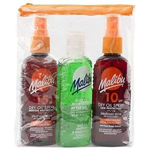 Malibu After Sun Gel Travel Bag met SPF10/15, Aloë Vera