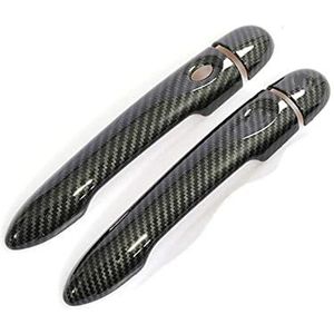 Auto handvat Koolstofvezel Auto Deurgreep Cover Trim Voor Renault Voor MEGANE 3 Mk3 Voor Iii 2008-2016 Styling Accessoires(2Dr no key 1 button)