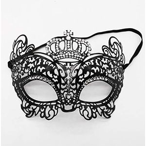 Yiwa Vrouwen Sexy Eye Masker Party Masker voor Halloweenkostuums Venetiaans masker voor carnaval, Masque de fer, Couronne [8 Masque]