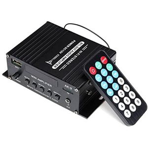 Audioversterker, 80 0W HIFI Bluetooth Power versterker Auto/Home Theater Digitale Power Audio Amplificador for Speaker Treble Bass Control FM USB SD(AK9 400W 12Vonly)