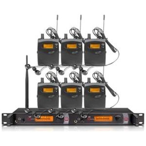 Draadloze intercoms, In-ear monitoringsysteem 2-kanaals multi-bodypack-monitor met in-ear draadloos monitoringsysteem voor thuis, zakelijk of op kantoor(Giallo)