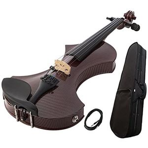 Viool Instrument Professinal Donkerrood 4/4 Elektrisch Viool Muziekinstrument Met Ebbenhout Passend Actief Ophaalsysteem