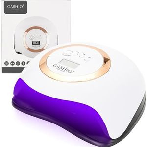 GASHIO® UV-lamp voor gelnagels, uv-ledlamp voor gelnagels, led-nagellamp, nageldroger, led, nagellamp met timer en sensor, nageldroger voor alle nagellakken, 168 W, dual