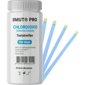 100 x teststrips chloordioxide-oplossing (CDL/CDS) sneltest, water 0-500 ppm