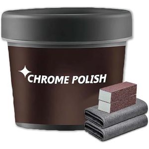 Snelle En Effectieve Metaalrestauratiepasta, Metaalpolijstpasta, Herstel- En Beschermingsmiddel, Krasverwijderaar, Multifunctionele Polijstpasta for Chroom, Aluminium En Roestvrij Staal(1set)
