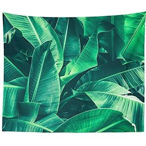 351 Wandtapijt wandkleed banaan palmblad tropische groene palmen sprei gepersonaliseerd landschap tapijt kunst hoofdeinde tapijt, voor slaapkamer, woonkamer, feest, 100 x 150 cm