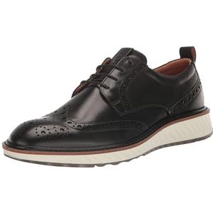 ECCO Men's ST. 1 Hybrid Brogue Oxford, Black/White, 7-7. 5