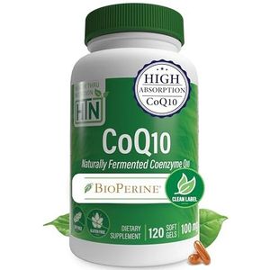 CoQ10 100mg 120 Softgels Non-GMO, 100% Natural Coenzyme Q-10