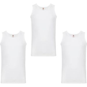 GIDUTEX Heren onderhemd Athletic by Fruit of The Loom S - 5XL 3-pack, wit, S