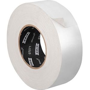 GRIP Eventbasics Gaffa Tape GT 571 Professionele weefseltape, wit, 50 mm x 50 m, zeer hoge kleefkracht, met weefsel versterkte allround plakband voor repareren, bundelen en bevestigen