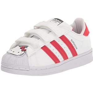 adidas Originals Superstar II Sneakers voor volwassenen, uniseks, Wit levendig rood zwart kruisband, 12.5 US Little Kid