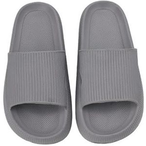 Non-slip Bathroom Slippers,Soft Slippers,Indoor And Outdoor Platform Pool Slippers Shower Slippers (Color : Grey, Size : 42 43)