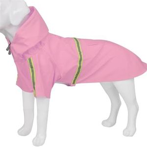 Hondenregenjas Kleding Tweebenige mantel Riancoat Dikke en stevige stof Geschikte maat Goede helderheid (Color : Pink RainCoat, Size : XXXL)