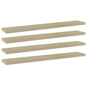 CBLDF Boekenplank Boards 4 stuks Sonoma Eiken 60x10x1,5 cm Engineered Wood