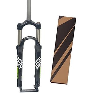 26/27/29 In 1-1/8 MTB Verende Voorvork QR 9 * 100mm 90mm Veerweg Mechanische Vork Recht Mountainbike Vorken Handmatige Lockout Fiets Voorvork (Color : Black green, Size : 27.5in)