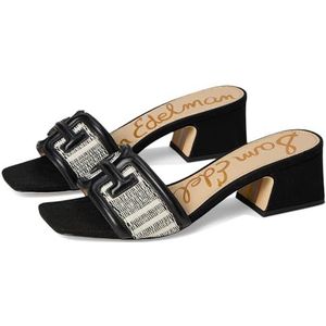 Sam Edelman Women's Waylon Heeled Sandal, Black/Natural, 7.5