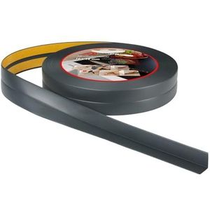 ProfiPVC Zachte plint zelfklevend 18x18mm - 10 meter, afwerking plint voor keuken en badkamer, PVC zelfklevende afdichtstrip, flexibel, Antraciet