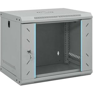 vidaXL - Netwerk Kabinet - Grijs - 53 x 45 x 45 cm - Staal