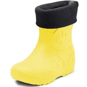 Ladeheid LA-CA-249 gevoerde lichtgewicht thermische regenlaarzen voor kinderen, Geel, 22/23 EU