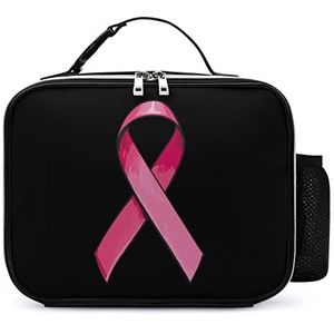 Roze Satijn Lint Afneembare Maaltijd Pack Herbruikbare Lederen Lunch Box Container Draagbare Lunch Bag