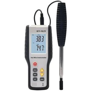 HT-9829 Hoge Gevoelige Digitale Laptop Snelheidsmeter Warmdraad-Thermo-anemometer Meetinstrumenten