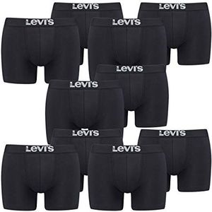 Levi's 10-Pack Heren Solid Basic Boxer Korte Boxershorts Ondergoed Broek, 884 - Jet Zwart, XL