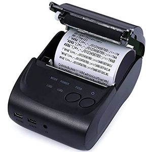 Etiketprinters Draagbare Mini Bluetooth-printer 58mm Draadloze thermische ontvangstprinter for mobiele telefoon 1500 mAh batterij (Color : Printer)