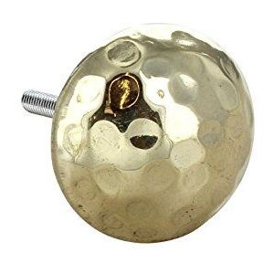 G Decor Messing gouden metalen deurknop vintage shabby chique kast lade trekgrepen (gehamerd)