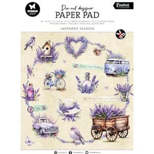Studio Light Die-cut Paper Pad Lavender season Essent. nr.167 SL-ES-DCPP167 294x210mm (04-24)