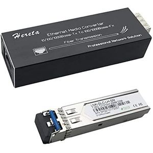 Industriële Verharde Gigabit-Vezelmedia Convertor met Enige Modus Dubbele Vezel SFP/LC Module 10/100/1000Base-TX aan 100/1000Base-Fx Mini Ethernet Media Convertor USB Type C Power Input