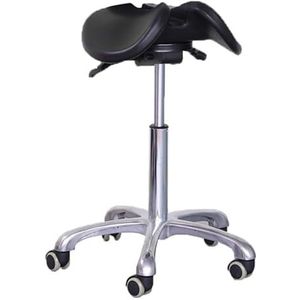 JAVPTAV Zadelstoel, zadelkruk stoel met rugsteun, split seat tandheelkundige rolkruk ergonomische schoonheidsspecialiste kruk stoel voor salon tattoo spa medische tandarts kliniek (A1)