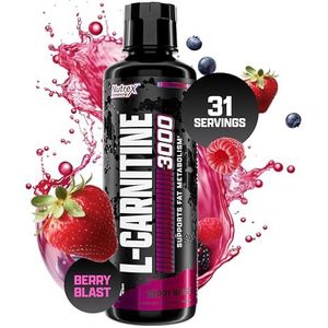 Nutrex Research - Liquid Carnitine 3000 - Vloeibare Carnitine - Berry Blast - 465ml