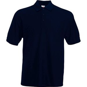 Fruit of The Loom 65/35 Polo shirt - Heren top met korte mouwen - Diep Marineblauw (2XL)
